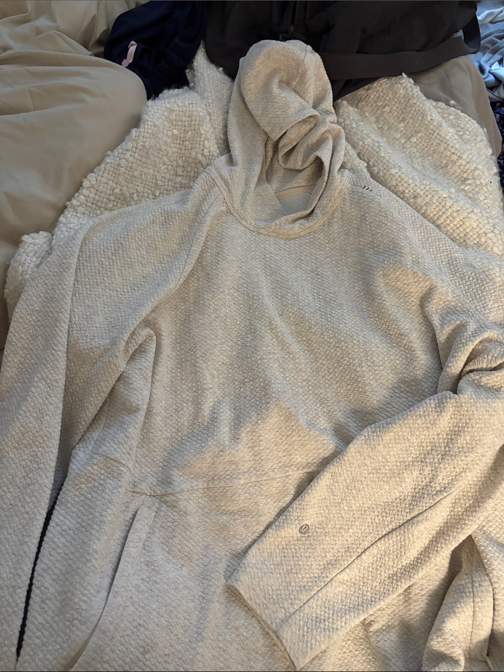 lululemon athletica Cream Hooded Men's Turtleneck Sweater